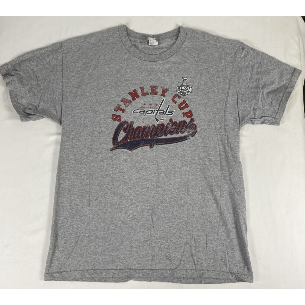 Washington Capitals 2018 Stanley Cup Champions Mens Shirt Large Gray Alstyle